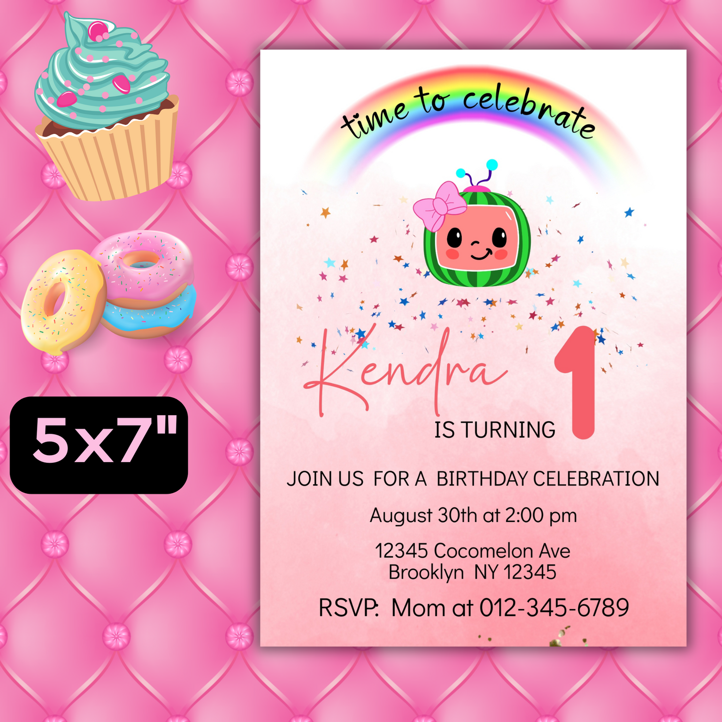 Cocomelon Birthday Invitation, Cocomelon Party Invite, Kids Birthday Party Invite, Cocomelon Digital Birthday Invitationfor kids (Copy)