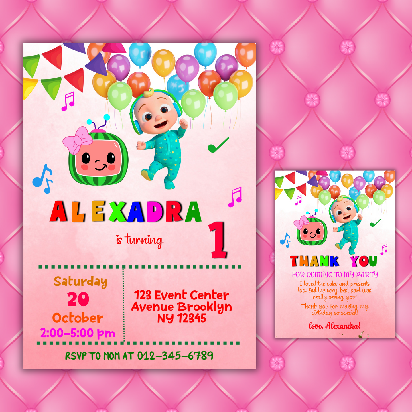 Cocomelon Birthday Invitation, Cocomelon Party Invite, Kids Birthday Party Invite, Cocomelon Digital Birthday Invitationfor kids