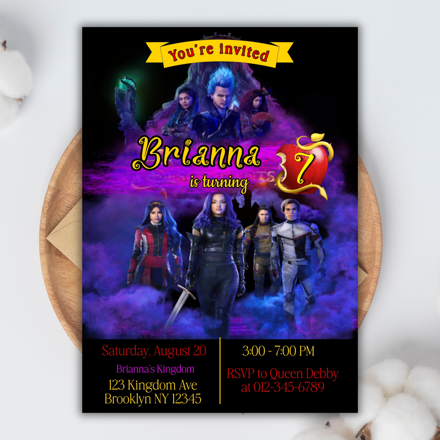 Wicked Disney Show Birthday Invitation | Printable Party Invite | Editable Green Witch Themed Birthday Card | Instant Download (Copy)