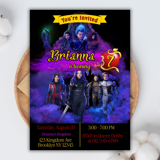Wicked Disney Show Birthday Invitation | Printable Party Invite | Editable Green Witch Themed Birthday Card | Instant Download (Copy)
